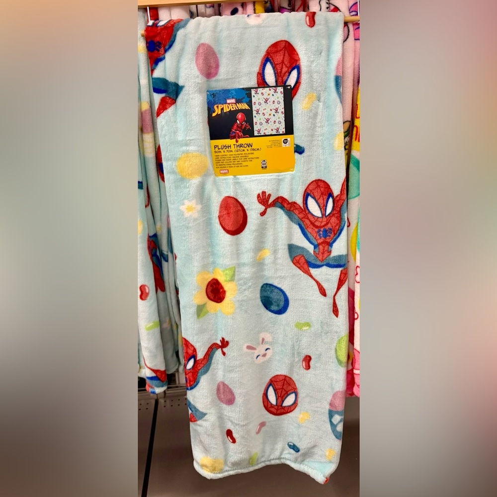 NEW RELEASE spider-man easter plush blanket throw